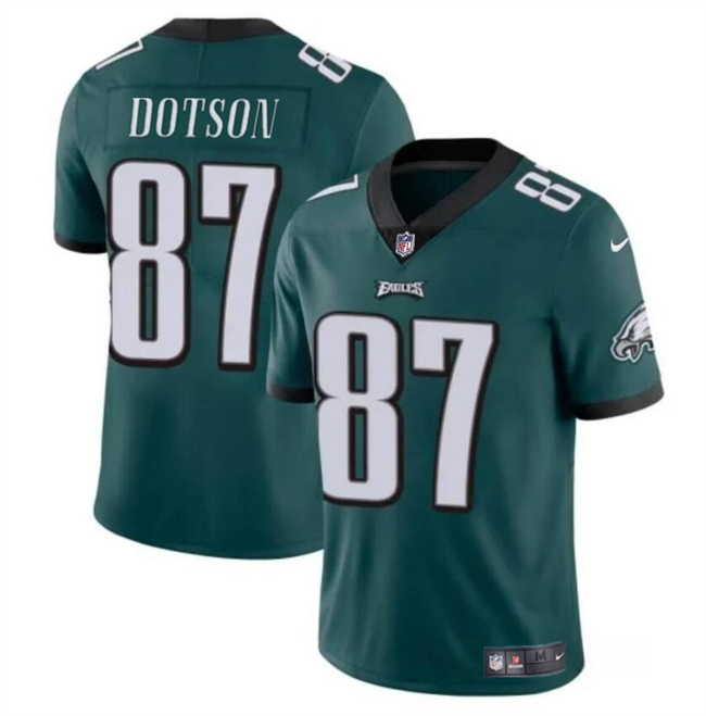 Men's Philadelphia Eagles #87 Jahan Dotson Green Vapor Untouchable Limited Football Stitched Jersey